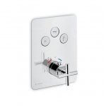 Newform Blink Bateria prysznicowa termostatyczna podtynkowa z trzema wyjściami część zewnętrzna chrom 70412E.21.018