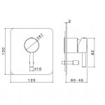 Newform Blink luxury Bateria prysznicowa jednouchwytowa podtynkowa z przełącznikiem na dwa wyjścia z teksturą część zewnętrzna chrom 70970E.21.018