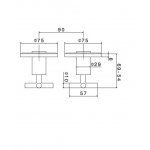 Newform Blink Bateria prysznicowa podtynkowa z przyłączami 1/2” część zewnętrzna chrom 70857E.21.018