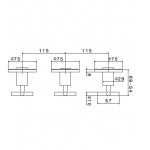 Newform Blink Bateria prysznicowa podtynkowa, przełącznik z 2 wylotami z przyłączami 1/2” część zewnętrzna chrom 70872E.21.018