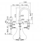 Newform Blink luxury Bateria umywalkowa 3-otworowa z średnią wylewką i teksturą chrom 70901.21.018