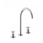 Newform Blink Bateria umywalkowa 3-otworowa z wysoką wylewką chrom 70802.21.018