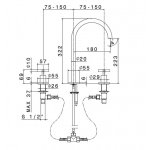 Newform Blink Bateria umywalkowa 3-otworowa z wysoką wylewką chrom 70802.21.018