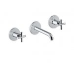 Newform Blink Bateria umywalkowa 3-otworowa podtynkowa część zewnętrzna chrom 70820E.21.018