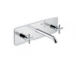 Newform Blink Bateria umywalkowa 3-otworowa podtynkowa część zewnętrzna chrom 70821E.21.018