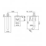 Newform Blink luxury Bateria umywalkowa jednouchwytowa podtynkowa część zewnętrzna z teksturą chrom 70928E.21.018