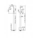 Newform Blink Bateria umywalkowa z kolumną podłogowa chrom 70818E.21.018