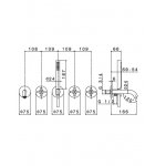 Newform Blink luxury Bateria wannowa podtynkowa z zestawem prysznicowym z teksturą część zewnętrzna chrom 70973E.21.018