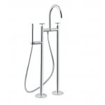 Newform Blink Bateria wannowa podłogowa z kolumnami z zestawem prysznicowym chrom 70886C.21.018