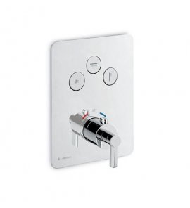 Newform Blink Chic Bateria prysznicowa termostatyczna podtynkowa z trzema wyjściami część zewnętrzna chrom 70418E.21.018