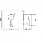Newform Blink Chic luxury Bateria prysznicowa jednouchwytowa podtynkowa z przełącznikiem na dwa wyjścia z teksturą część zewnętrzna chrom 71170E.21.018