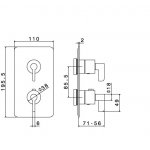 Newform Blink Chic Bateria prysznicowa termostatyczna podtynkowa część zewnętrzna chrom 69838E.21.018