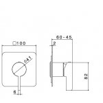Newform Blink Chic luxury Bateria prysznicowa jednouchwytowa podtynkowa z przełącznikiem 3-drożnym z teksturą część zewnętrzna chrom 71175E.21.018