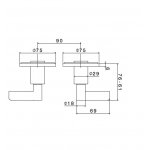 Newform Blink Chic luxury Bateria prysznicowa podtynkowa z przyłączami 1/2” z teksturą część zewnętrzna chrom 71157E.21.018