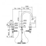 Newform Blink Chic Bateria umywalkowa 3-otworowa z średnią wylewką chrom 71001.21.018