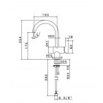   Newform Blink Chic luxury Bateria umywalkowa jednouchwytowa z teksturą miedziany brąz PVD 71112.58.061