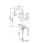Newform Blink Chic Bateria umywalkowa jednouchwytowa wysoka do umywalki nablatowej chrom 71015.21.018