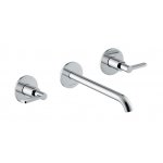 Newform Blink Chic Bateria umywalkowa ścienna 3-otworowa z długą wylewką część zewnętrzna chrom 71022E.21.018