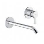 Newform Blink Chic Bateria umywalkowa ścienna jednouchwytowa z długą wylewką część zewnętrzna chrom 71030E.21.018