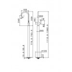Newform Blink Chic Bateria umywalkowa z kolumną podłogowa chrom 71018E.21.018