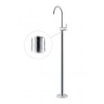 Newform Blink Chic luxury Bateria umywalkowa z kolumną podłogowa z teksturą chrom 71118E.21.018