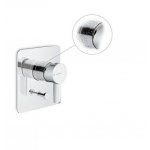 Newform Blink Chic luxury Bateria prysznicowa jednouchwytowa podtynkowa z przełącznikiem na dwa wyjścia z teksturą część zewnętrzna chrom 71170E.21.018