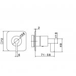 Newform Blink Chic Przełącznik podtynkowy część zewnętrzna chrom 69836E.21.018