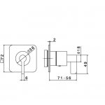 Newform Blink Chic Zawór odcinający podtynkowy część zewnętrzna chrom 69836E.21.018