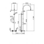 Newform Blink Chic luxury Zestaw prysznicowy ścienny z teksturą chrom 71152.21.018