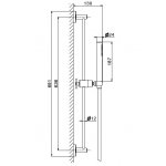 Newform Blink Drążek prysznicowy ścienny ze słuchawką i wężem chrom 70856.21.018