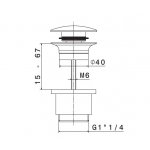 Newform Blink Korek klik klak 1 ”1/4 chrom 230.21.018