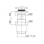 Newform Blink Korek klik klak 1 ”1/4 chrom 232.21.018