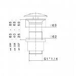 Newform Blink Korek klik klak 1 ”1/4 chrom 228.21.018