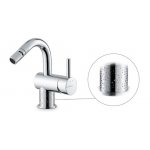 Newform Blink luxury Bateria bidetowa jednootworowa z korkiem klik klak z teksturą chrom 70925.21.018