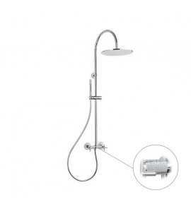 Newform Blink luxury Zestaw prysznicowy ścienny z teksturą chrom 70952.21.018