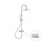 Newform Blink luxury Zestaw prysznicowy ścienny z teksturą chrom 70952.21.018