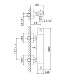 Newform Comandi Esterni Bateria prysznicowa termostatyczna ścienna chrom 496.21.018