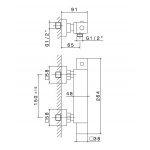 Newform Comandi Esterni Bateria prysznicowa termostatyczna ścienna chrom 497.21.018
