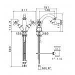Newform Daytime Bateria umywalkowa jednootworowa z korkiem chrom 69025.21.018