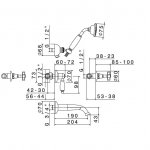 Newform Daytime Bateria wannowa 5-otworowa podtynkowa chrom 69045.21.018