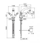 Newform Daytime Style Bateria umywalkowa jednootworowa z korkiem chrom 69125.21.018