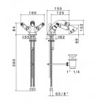Newform Daytime Style Bateria bidetowa jednootworowa z korkiem chrom 69135.21.018