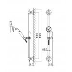 Newform Daytime Style Drążek prysznicowy ścienny ze słuchawką i wężem chrom 69156.21.018