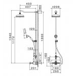 Newform Daytime Zestaw prysznicowy ścienny chrom 69050.21.018