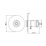 Newform Deluxe Bateria prysznicowa termostatyczna podtynkowa z jednym wyjściem część zewnętrzna chrom 69852E.21.018