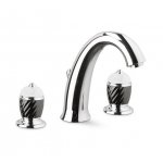 Newform Deluxe Bateria umywalkowa 3-otworowa z korkiem chrom 68005.21.018