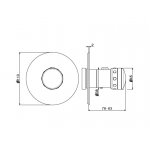 Newform Deluxe Prestige Bateria prysznicowa termostatyczna podtynkowa z jednym wyjściem część zewnętrzna chrom 69854E.21.018