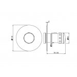 Newform Deluxe Prestige Bateria prysznicowa termostatyczna podtynkowa z trzema wyjściami część zewnętrzna chrom 69854E.21.018