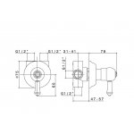 Newform Deluxe Prestige Przełącznik podtynkowy 2-drożny i 3-drożny chrom 68047.21.018