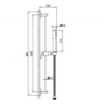 Newform Drążek prysznicowy ścienny ze słuchawką i wężem chrom 67556.21.018